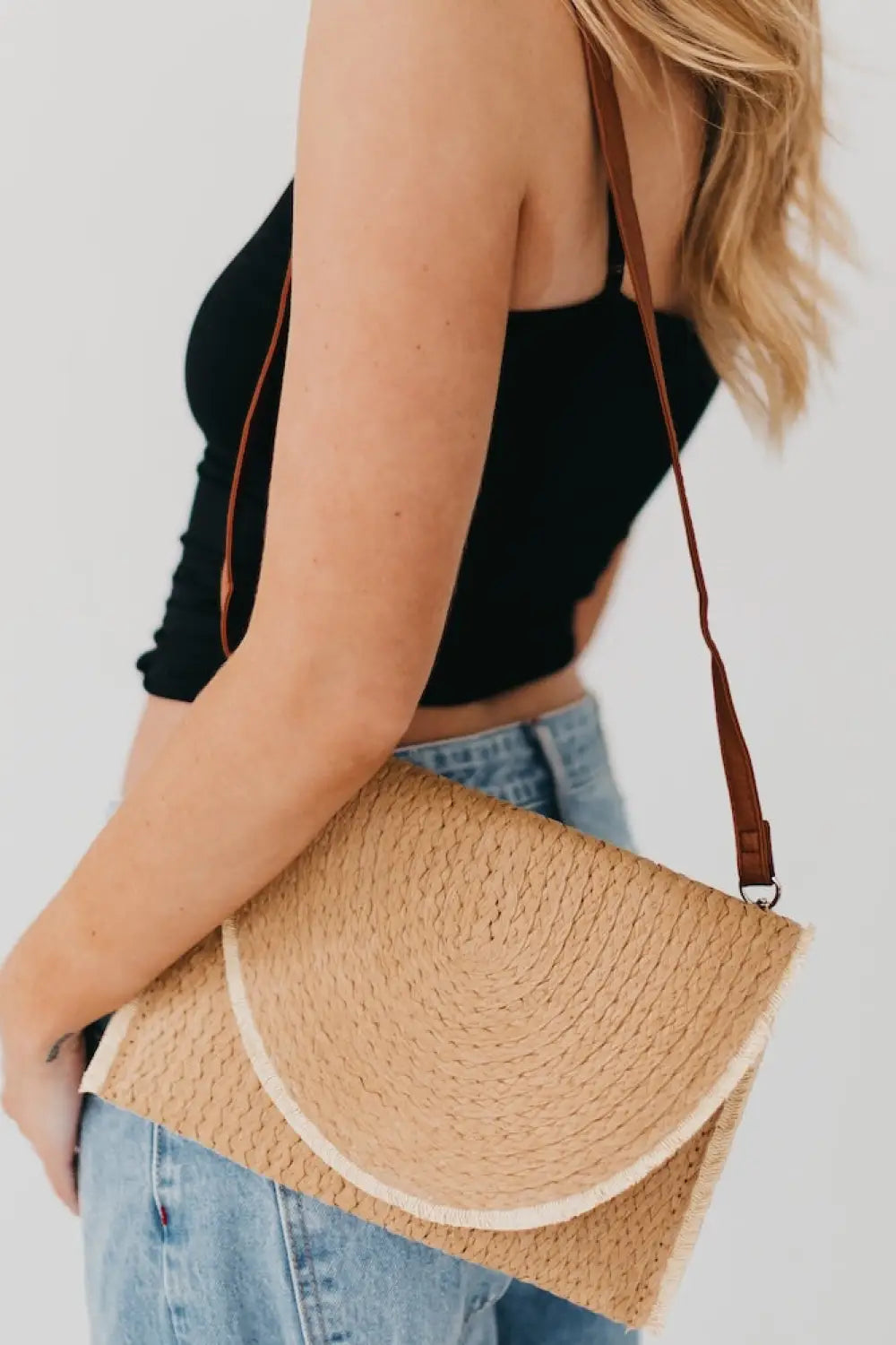 Turks and Caicos Crossbody Clutch Bag - Tan - Clutch