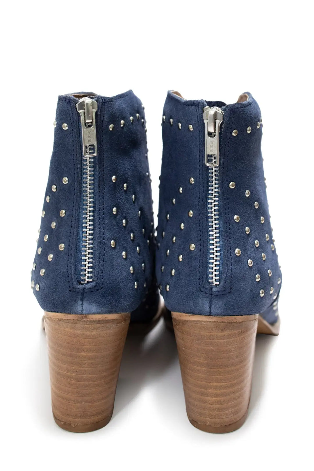 Twilight Studded Heeled Ankle Boot in Denim - 100 Western Boots