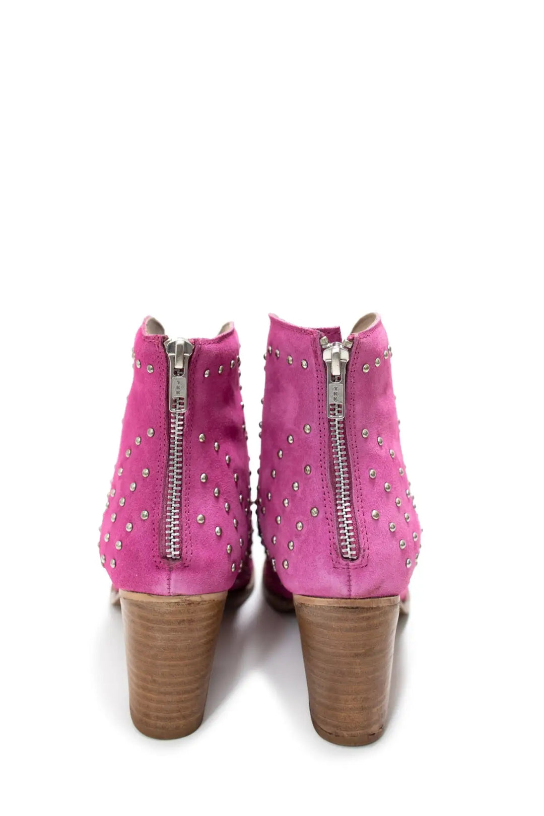 Twilight Studded Heeled Ankle Boot in Magenta - 100 Western Boots