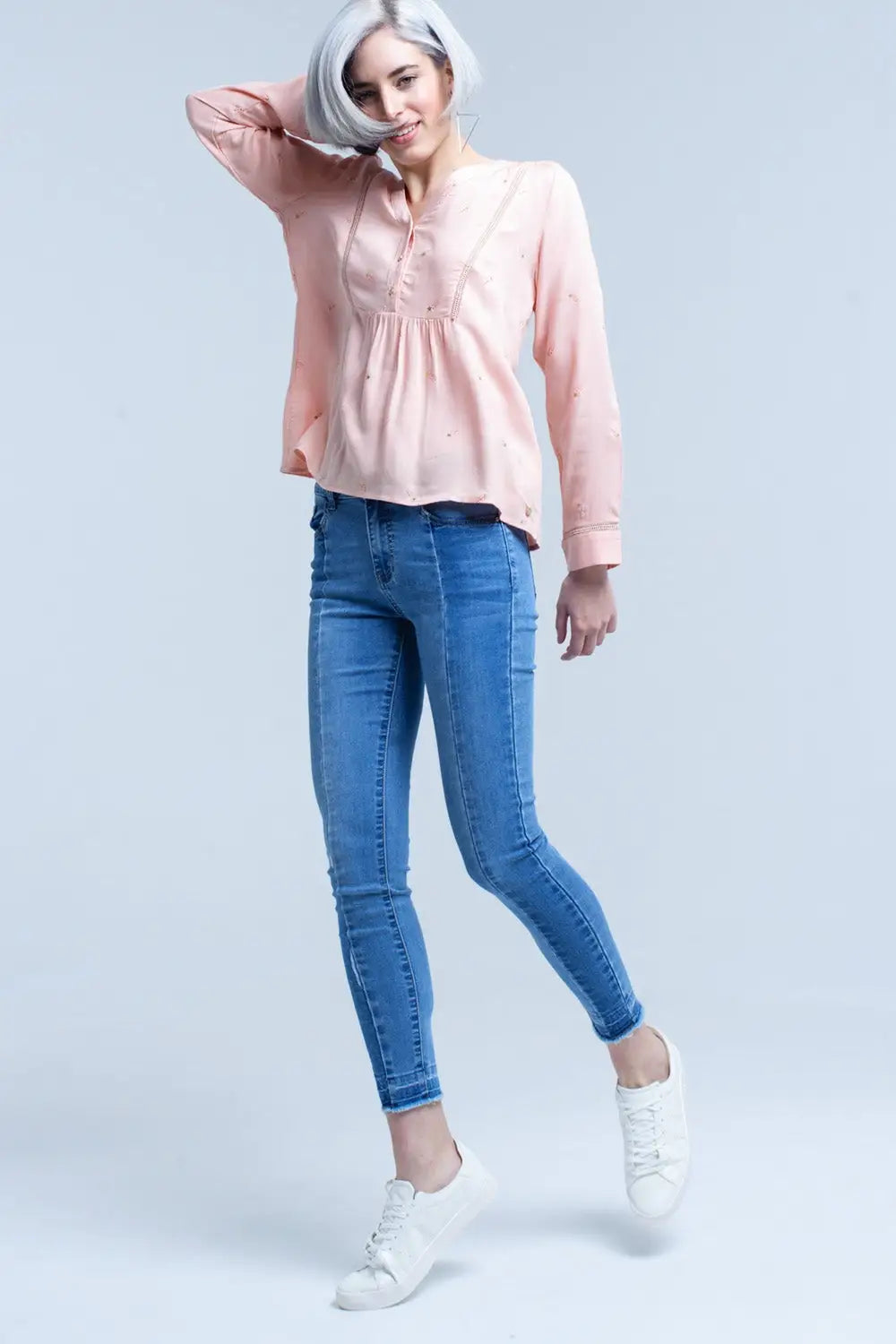 Two tone denim jean - Jeans