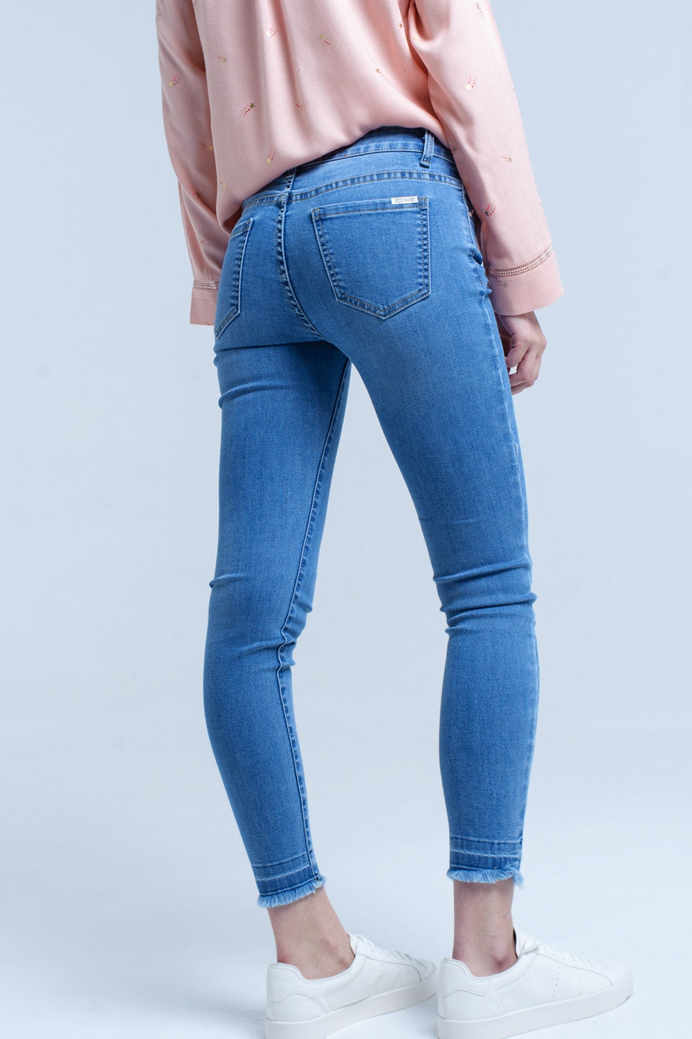 Two tone denim jean