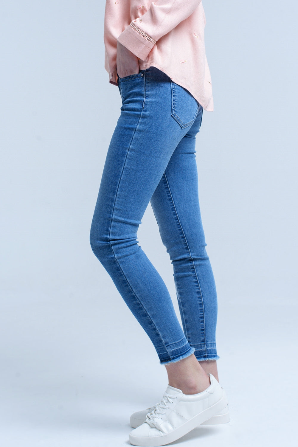 Two tone denim jean