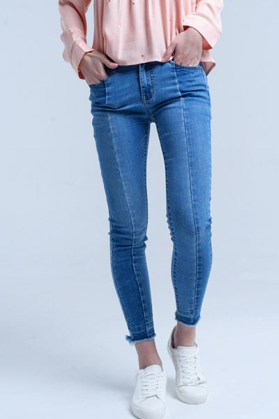 Two tone denim jean