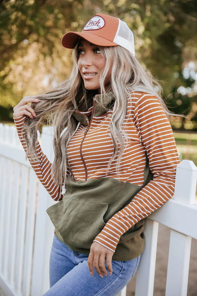 HalfZip Sweatshirt - Harvest Spice - Tops