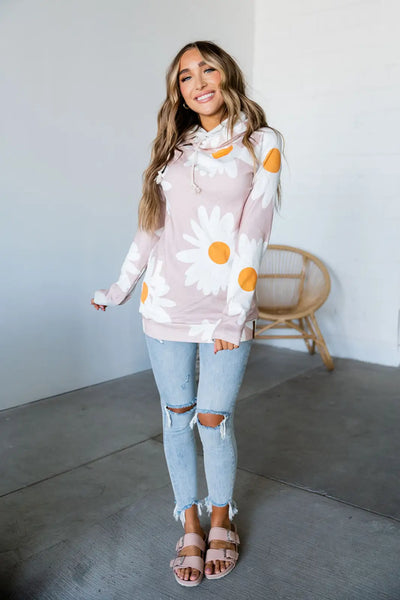 DoubleHood™ Sweatshirt - Lazy Daisy - Tops