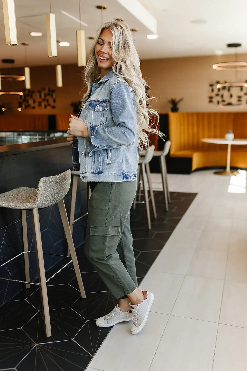 Light Wash Denim Jacket - Tops