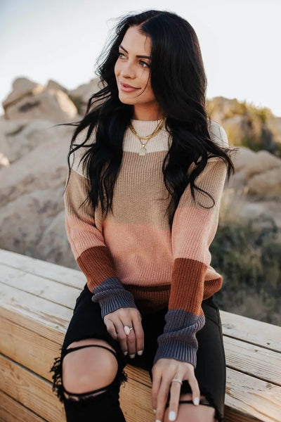 Paige Sweater - Apricot - Tops