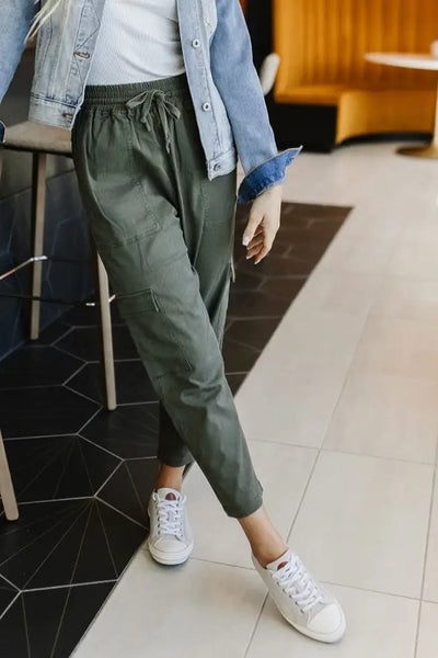 Cargo Crop - Olive - Bottoms