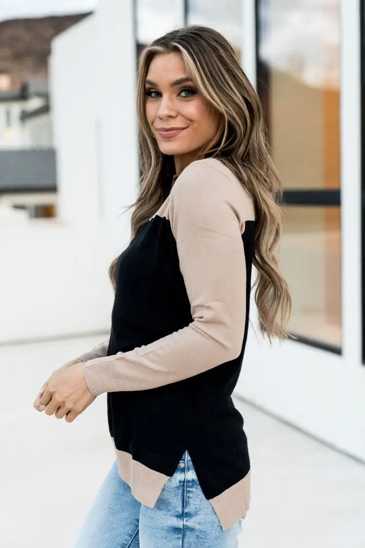 Graham Sweater - Leopard Collar - Tops