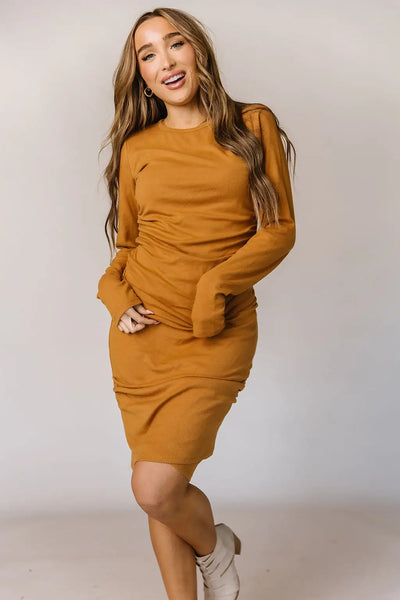 Better Than Basic Dress - Butterscotch - Clothing