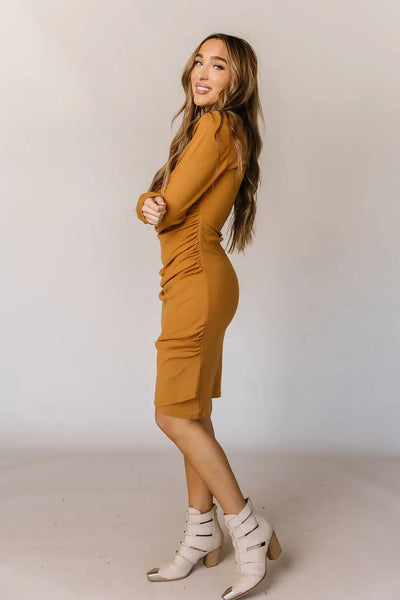 Better Than Basic Dress - Butterscotch - Clothing