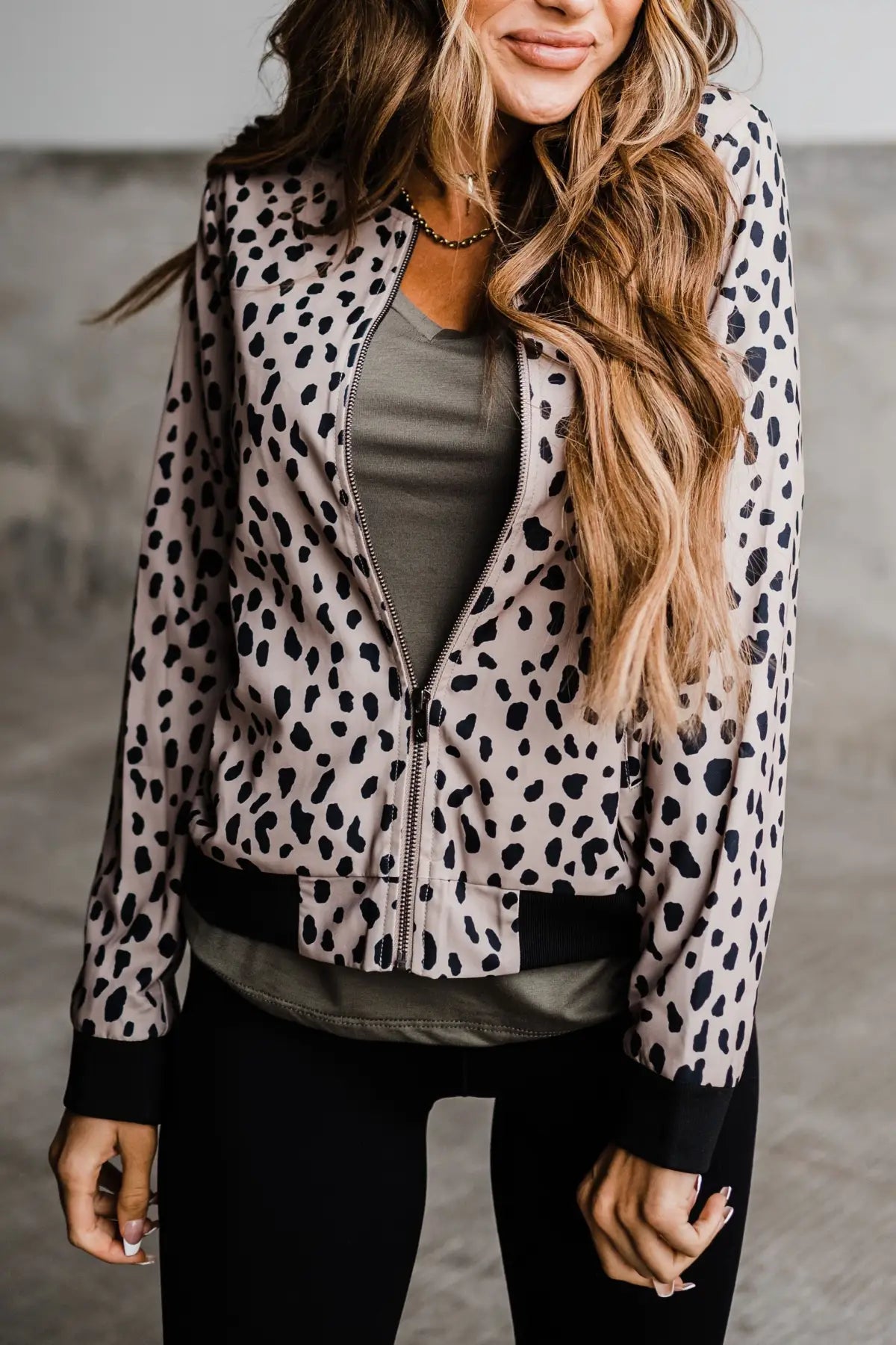 Essential Bomber Jacket - Dusty Cheetah - Tops