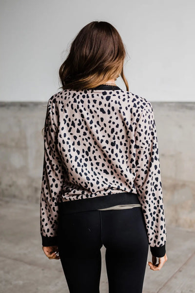 Essential Bomber Jacket - Dusty Cheetah - Tops
