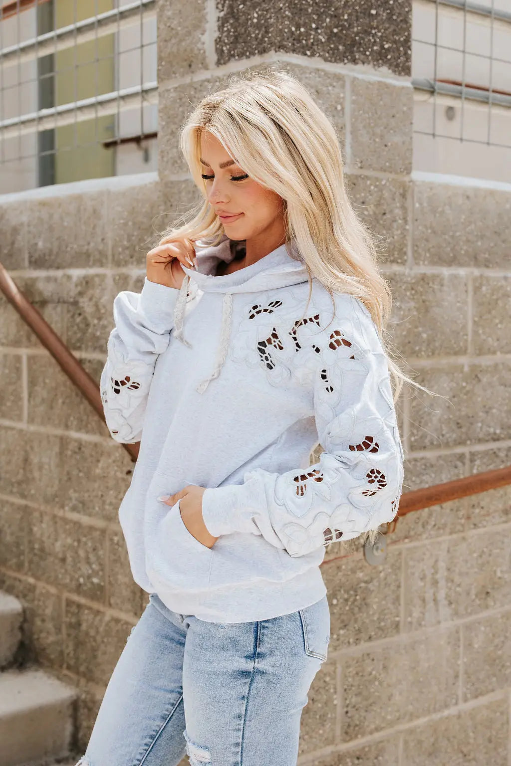 University Hoodie - Love Story Grey - Tops