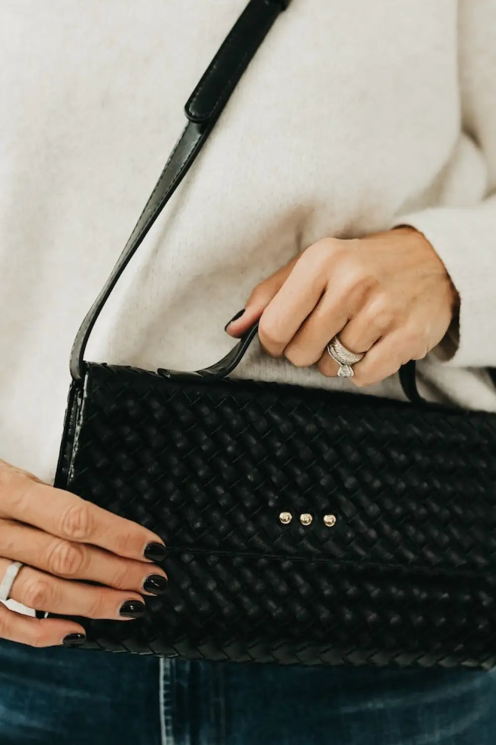 Urban Foldover Woven Clutch Crossbody - Crossbody Bag