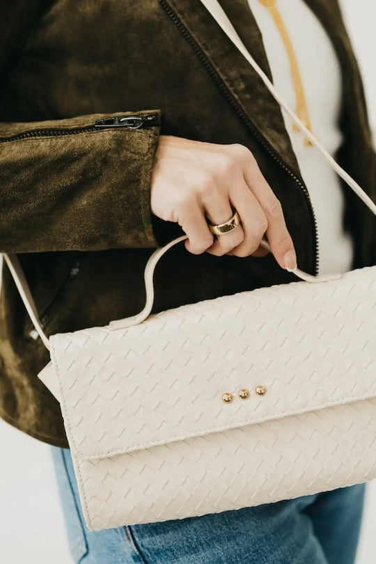 Urban Foldover Woven Clutch Crossbody - Crossbody Bag