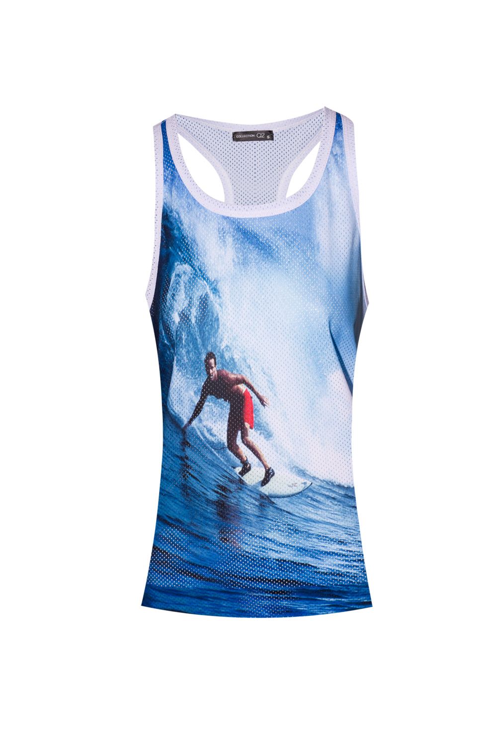 Vest with surf print