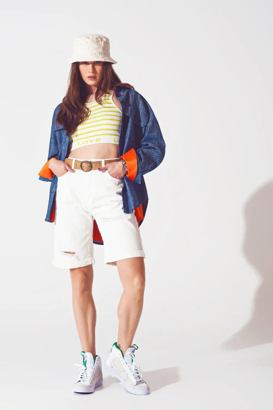 Veste chemise aux manches longues bleu marine - Vestes