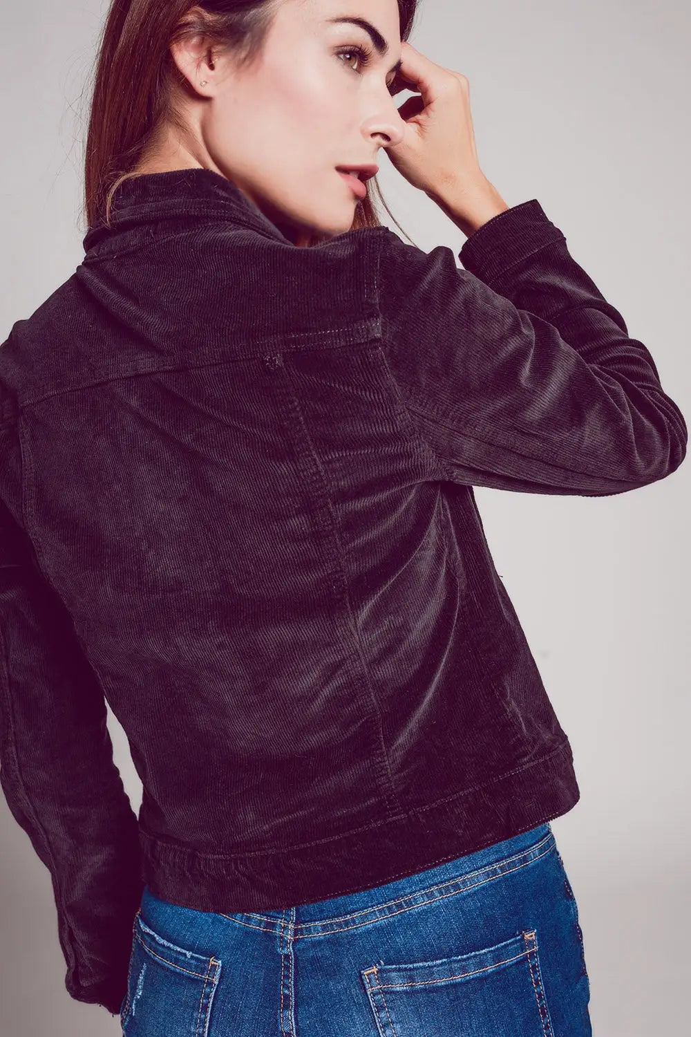 Veste en velours côtelé noire - Vestes