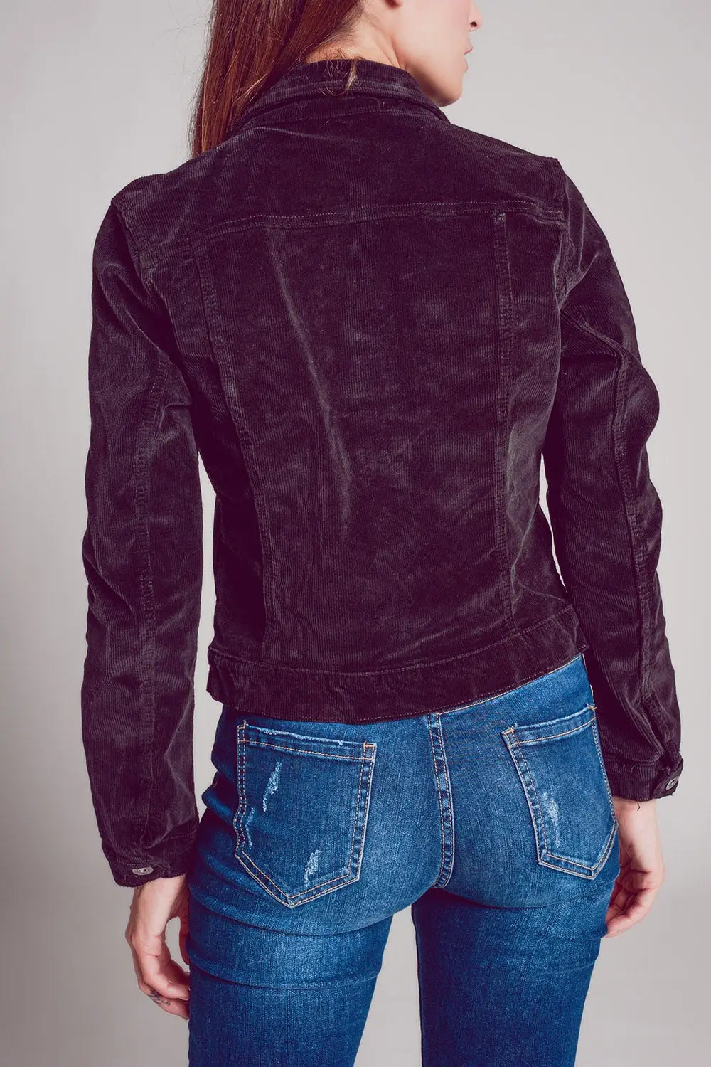 Veste en velours côtelé noire - Vestes