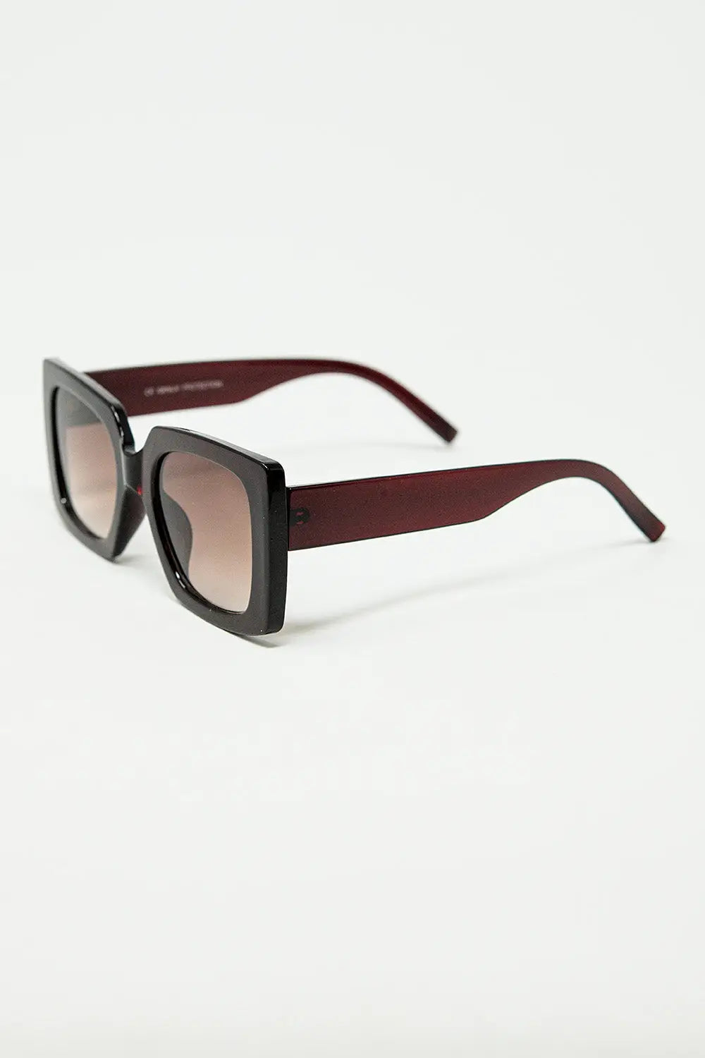 vintage silhouette sunglasses with a subtle angled cat-eye in burgundy - One Size / Brown