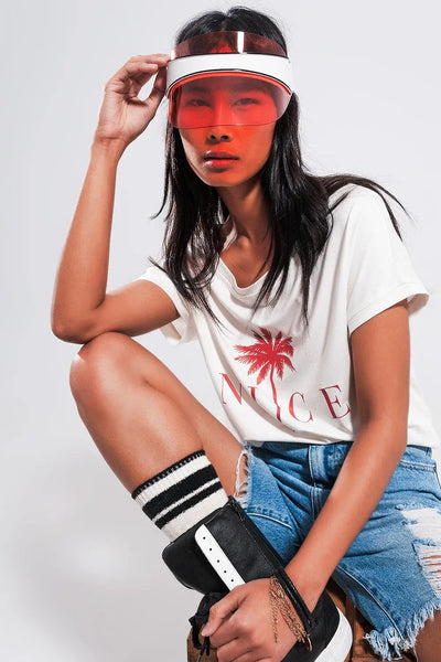 Visor cap in red - One Size / Red