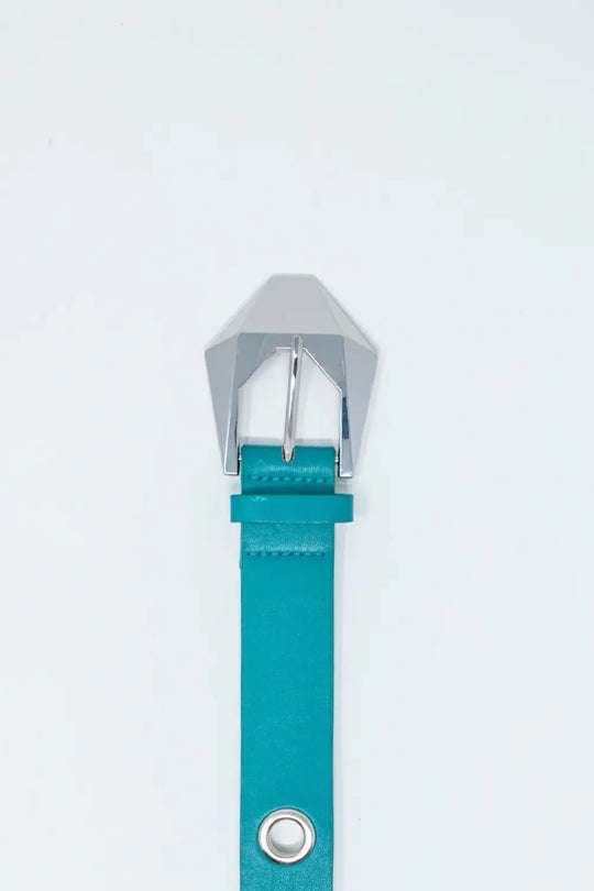 Waist and hip eyelet jeans belt in green - One Size / Green - Accesory