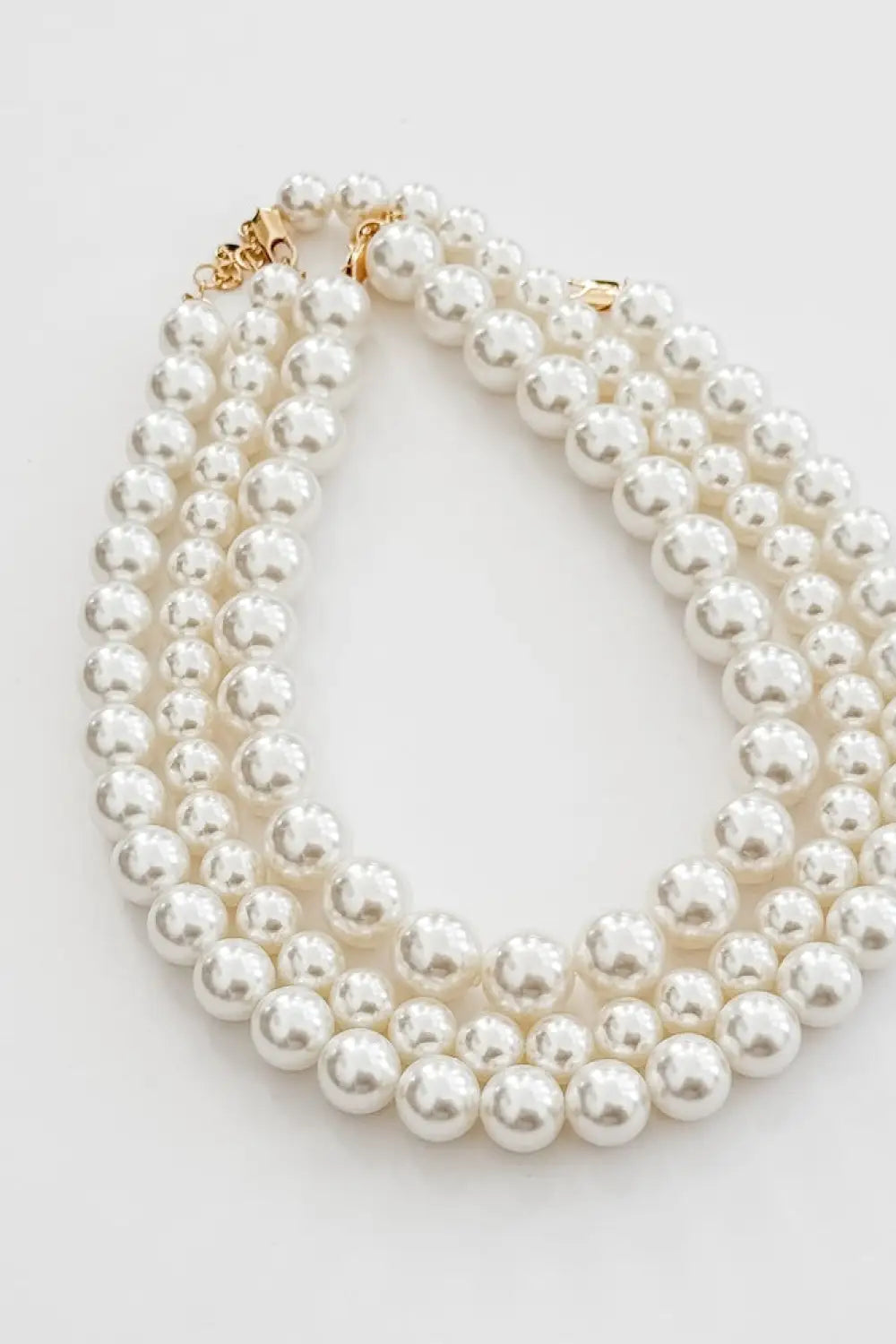 Chunky Three Piece Pearl Necklace - Necklace