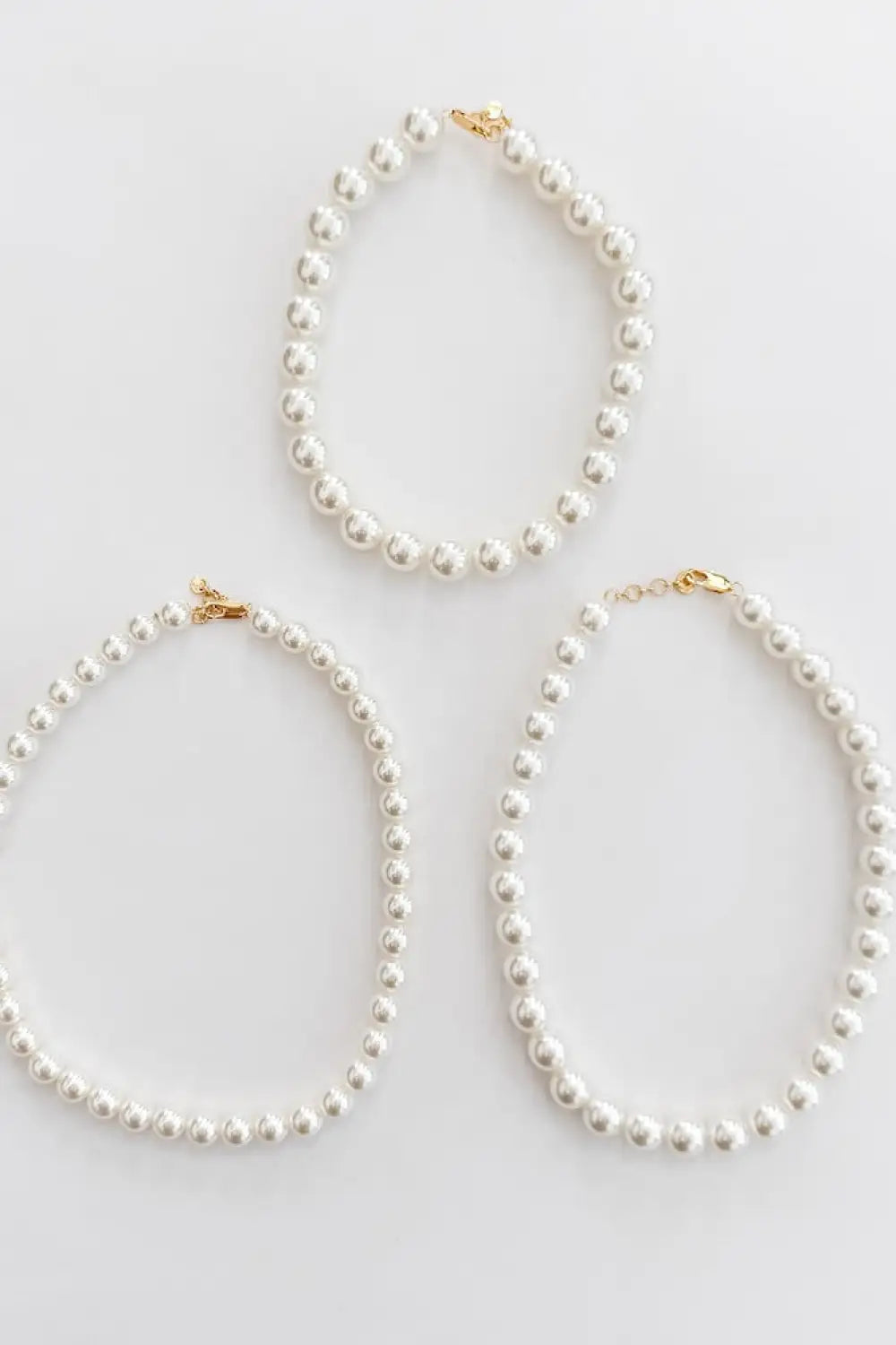 Chunky Three Piece Pearl Necklace - Necklace