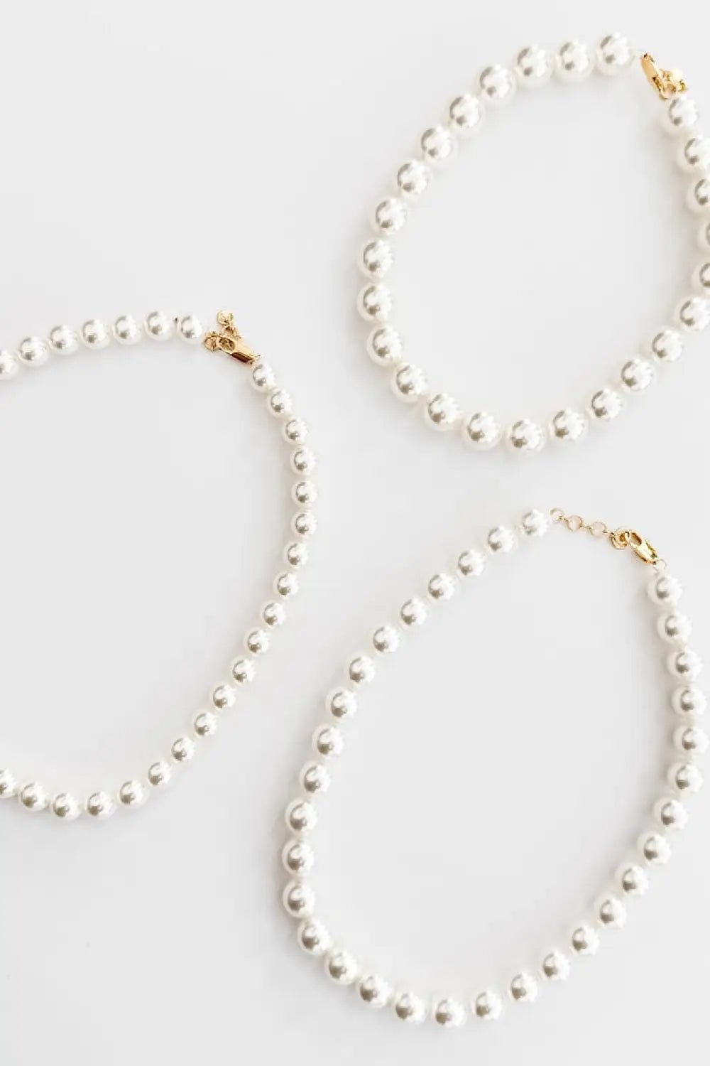 Chunky Three Piece Pearl Necklace - Necklace