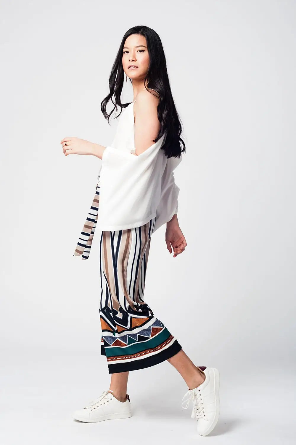 White cold shoulders top - Shirts