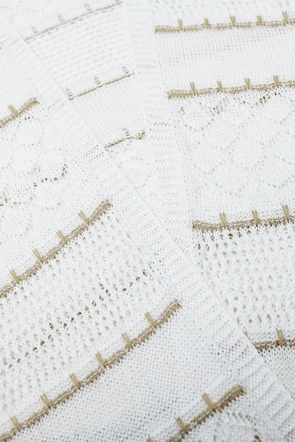 White Crochet Maxi Cardigan With Long Sleeves - One Size / White - Sweaters