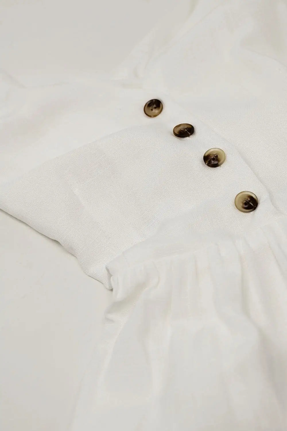 White dress with button detail - Dresses