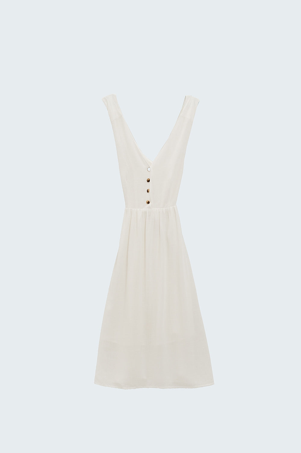 White dress with button detail