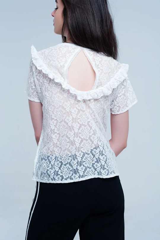 White embroidered top - Shirts