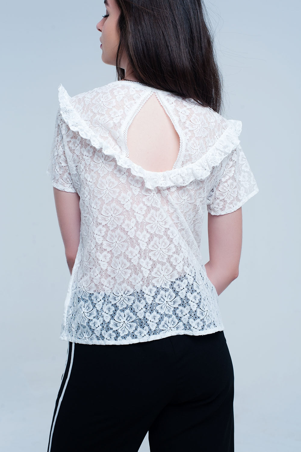 White embroidered top