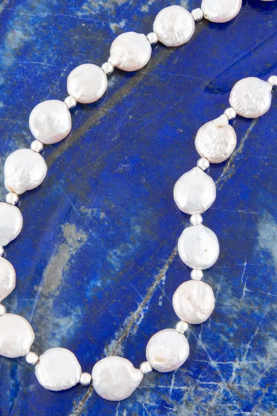 White Fresh Water Pearl Sterling Silver Necklace - Necklaces