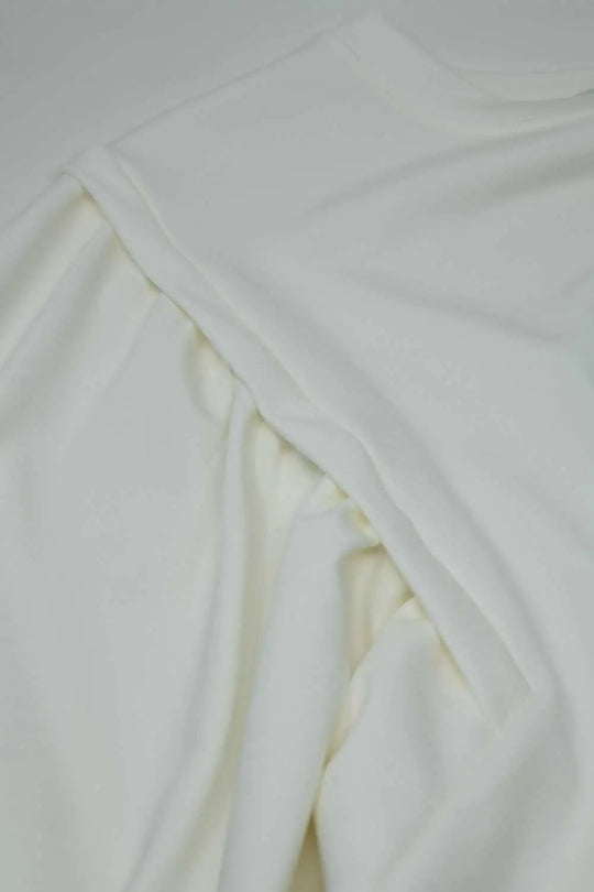 White long-sleeved sweater with frontal sewn details on the sides - One Size / White - Sweaters