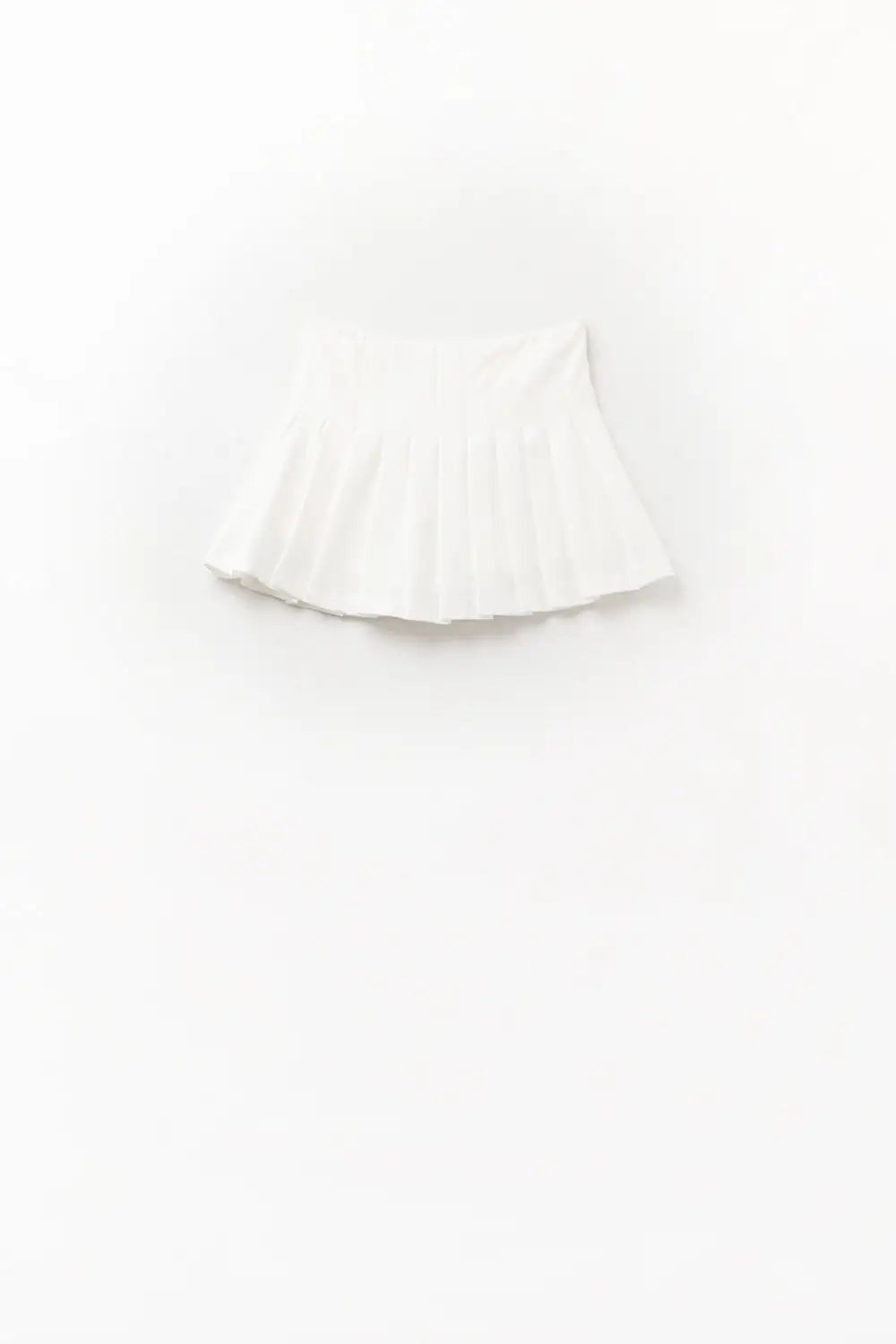 white pleated mini skirt - Skirts