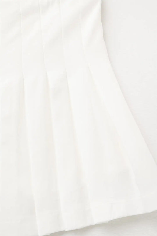 white pleated mini skirt - Skirts