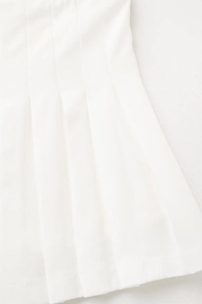 white pleated mini skirt - Skirts