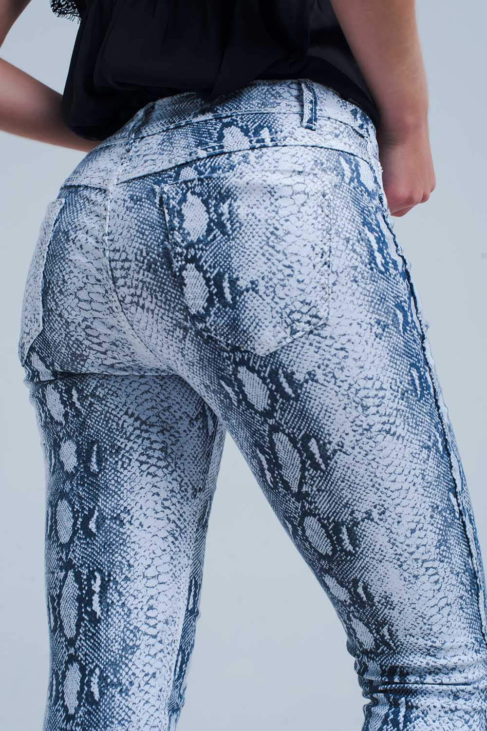 White reversible jeans