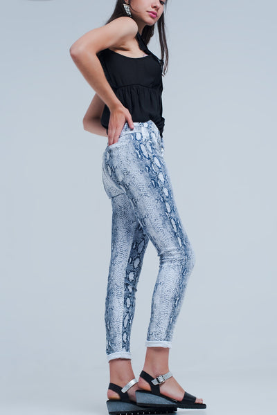 White reversible jeans