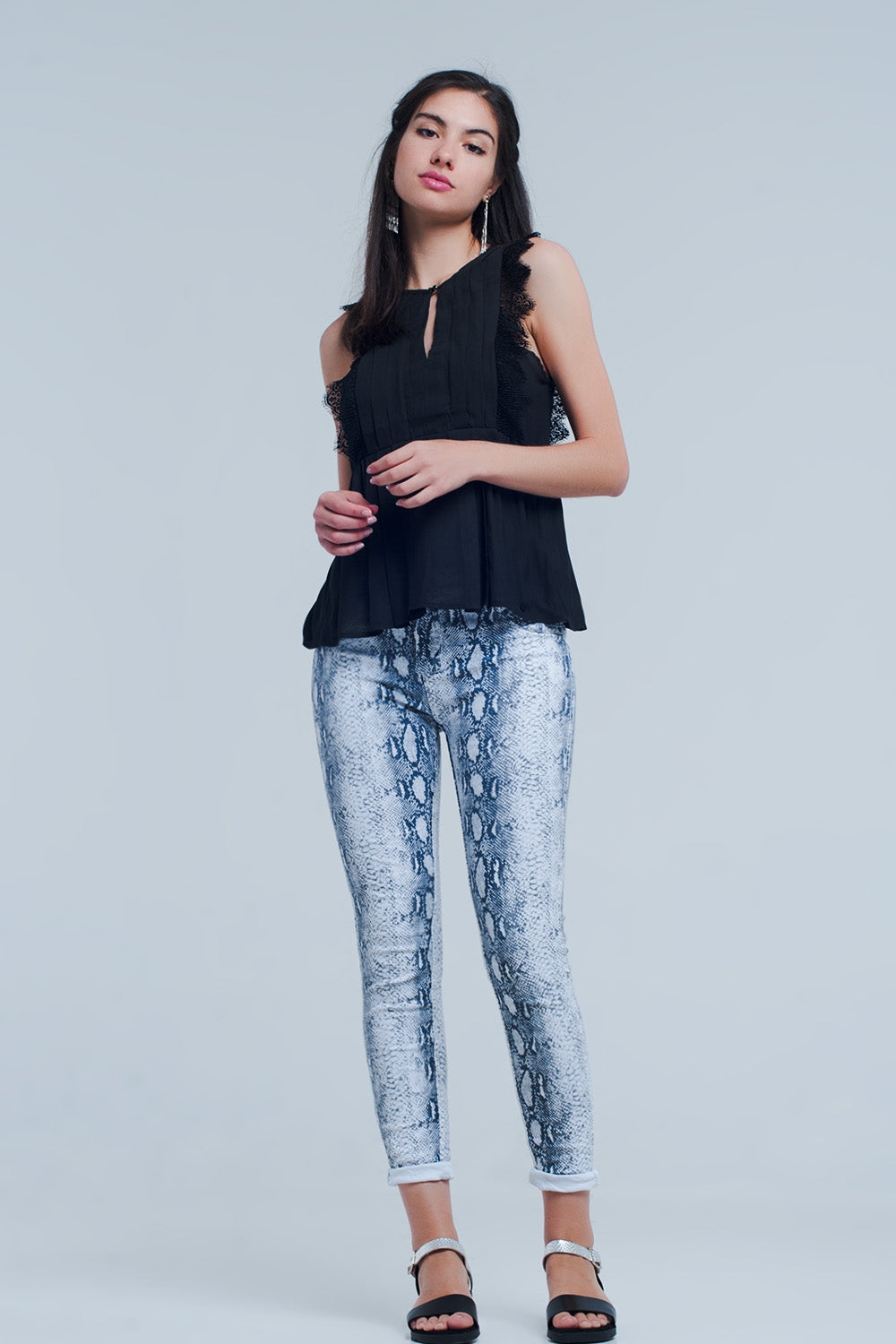 White reversible jeans
