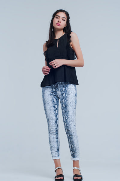 White reversible jeans