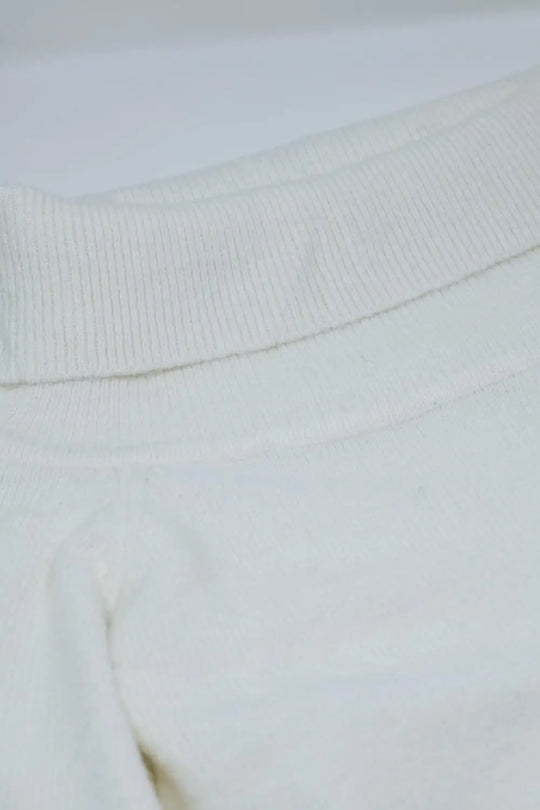 White sweater with a boat neckline - One Size / White - Sweaters