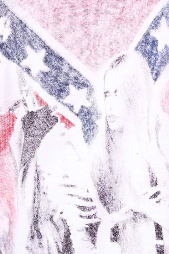 White vest with flag print - Shirts