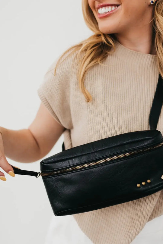 Whitley Waist Crossbody Bag - Black - Bum Bag