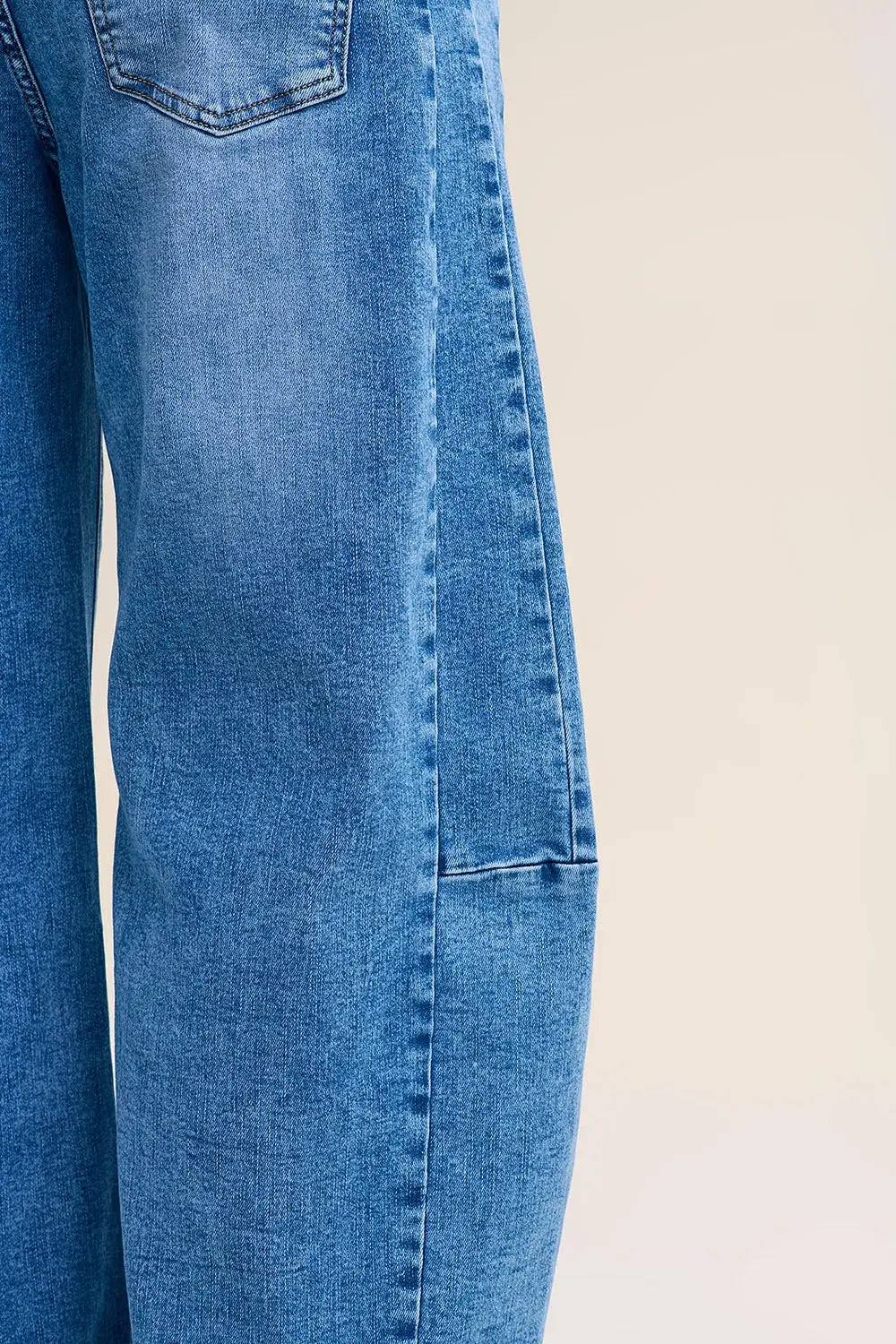 wide leg Barrel Blue Denim Jeans in light wash - Jeans