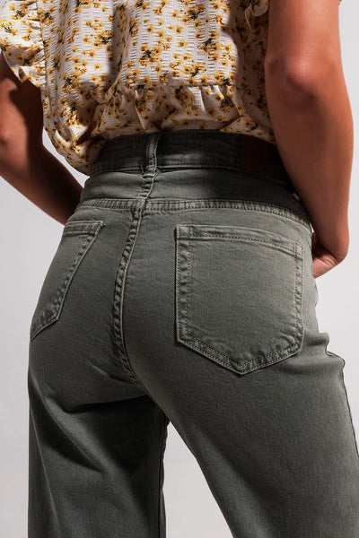 Wide leg jeans in gray - Jeans
